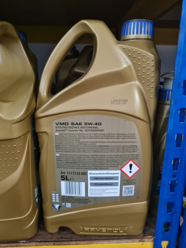 Ravenol 5w40 VMO Fully Engine Oil - Image 2
